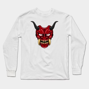 japanese devil mask Long Sleeve T-Shirt